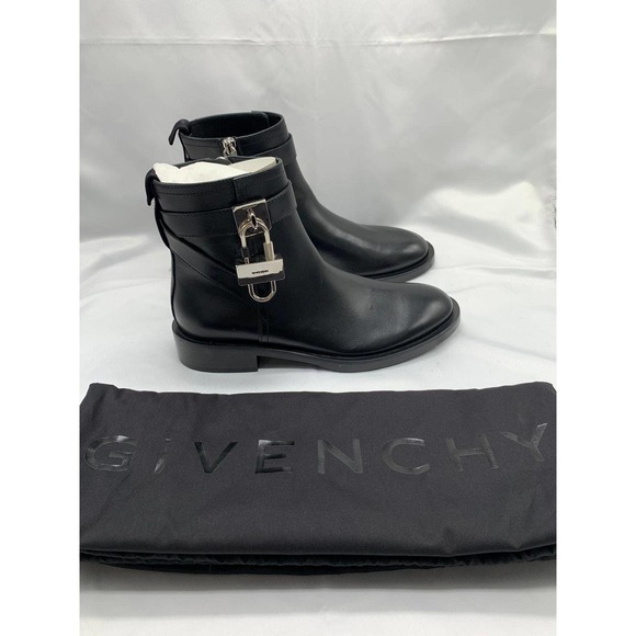 Givenchy Women's Lock Bootie Black EUR 36.5 US 6.5 - Picture 4 of 8